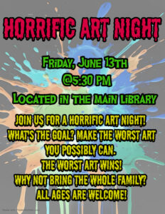 Horrific Art Night @ Library